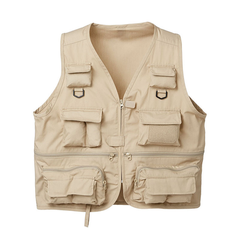 custom made Fishing vest factory supply multi pocket vest shooting clothes mens vest with pockets