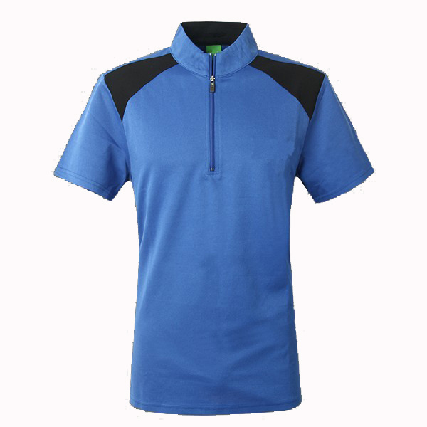 Custom Cheap Stand Collar Polo T Shirts With Zipper Oversized Sport Tshirts