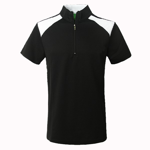 Custom Cheap Stand Collar Polo T Shirts With Zipper Oversized Sport Tshirts