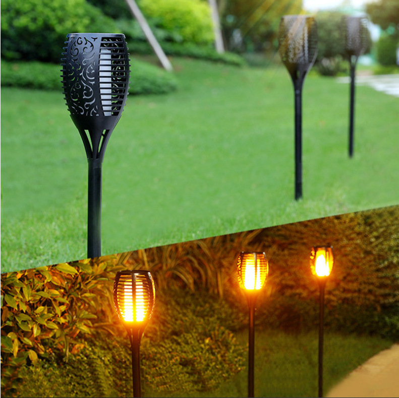 Solar Flame Torch Lights Solar Powered Waterproof LED Torches  Luces Solares for garden decoration outdoor