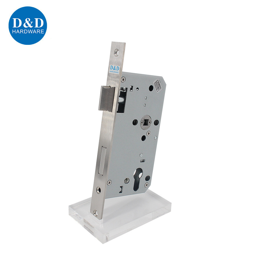 Euro Stainless Steel Deadbolt Latch Emergency Escape Commercial Door Lock for Lever Handle