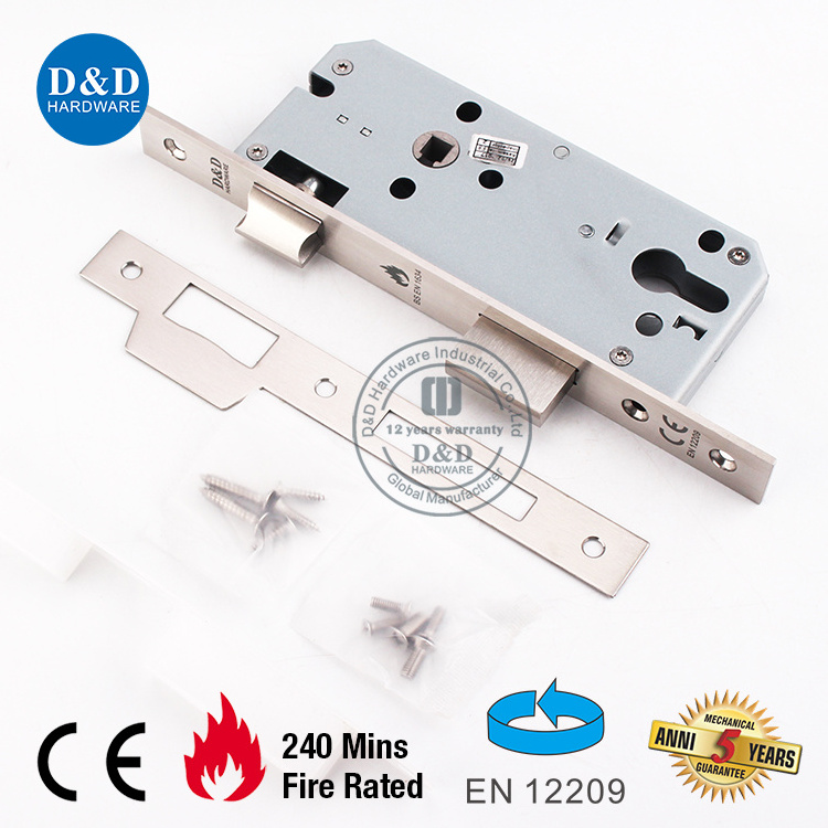 Popular EN12209 SS316 4585 safety Fire Rated Metal Entrance Door Mortise Sash Lever Lock