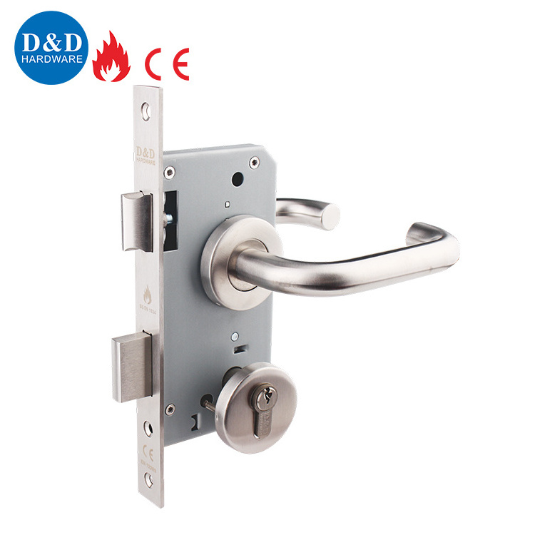 CE EN12209 SUS304 5572 Fire Rated Hotel Wooden Outdoor Mortise Sash Deadbolt Cylinder Front Main Door Lock