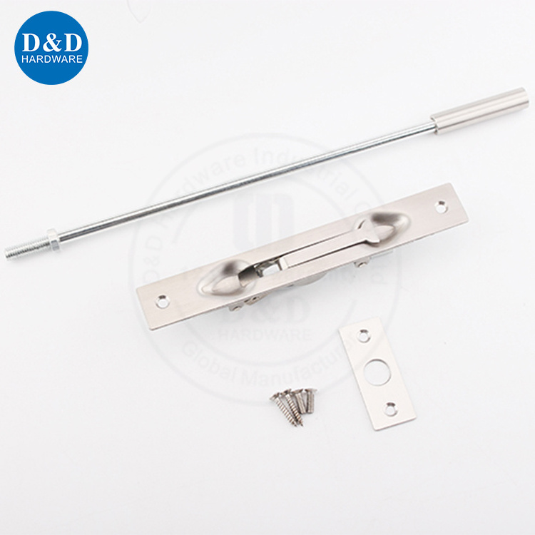 Stainless Steel 304 Door Hardware Accessory 6-24 Inch Security Manual Metal Door Flush Bolt