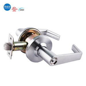 Fire Rated Door Hardware UL ANSI Grade 2 Passage Privacy Tubular Lever Handle Lock Set