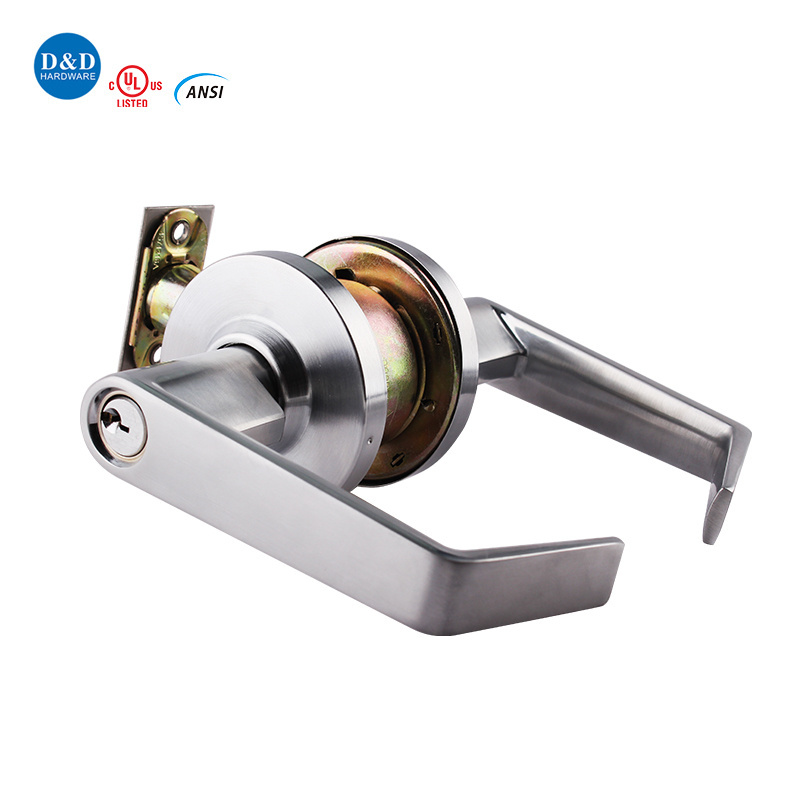 Fire Rated Door Hardware UL ANSI Grade 2 Passage Privacy Tubular Lever Handle Lock Set