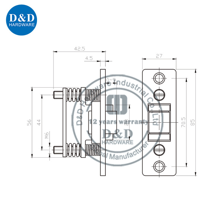 Hot selling Stainless Steel Metal Wooden Door Heavy Duty Adjustable Roller Latch Ball Catch