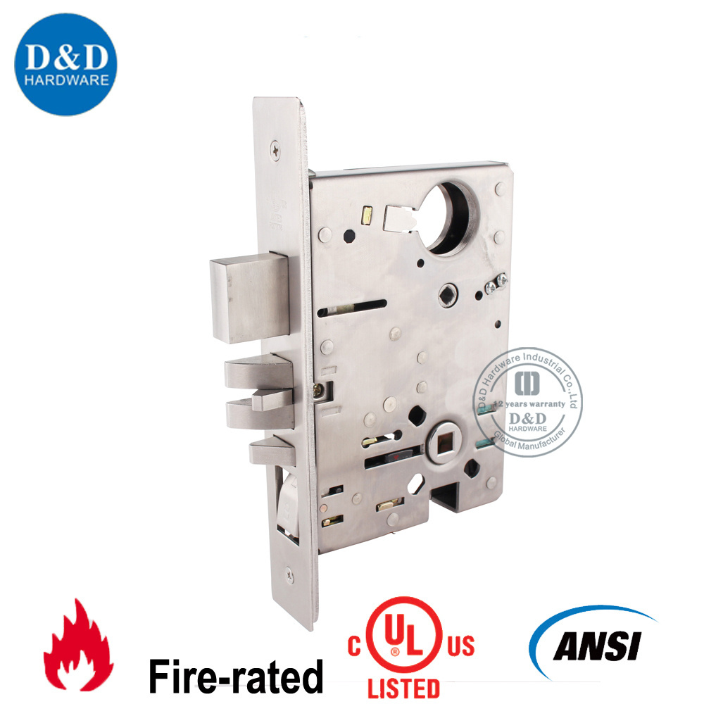 American Standard UL certificate Entrance style heavy duty mortise commercial metal main door lock