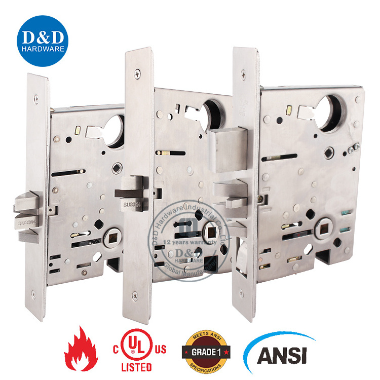 American Standard UL certificate Entrance style heavy duty mortise commercial metal main door lock