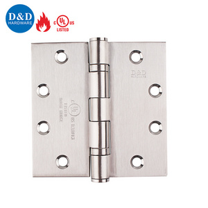 UL Listed Stainless Steel 4 Inch Market Popular Flat Ball Bearing Fire Rated Door Hinges