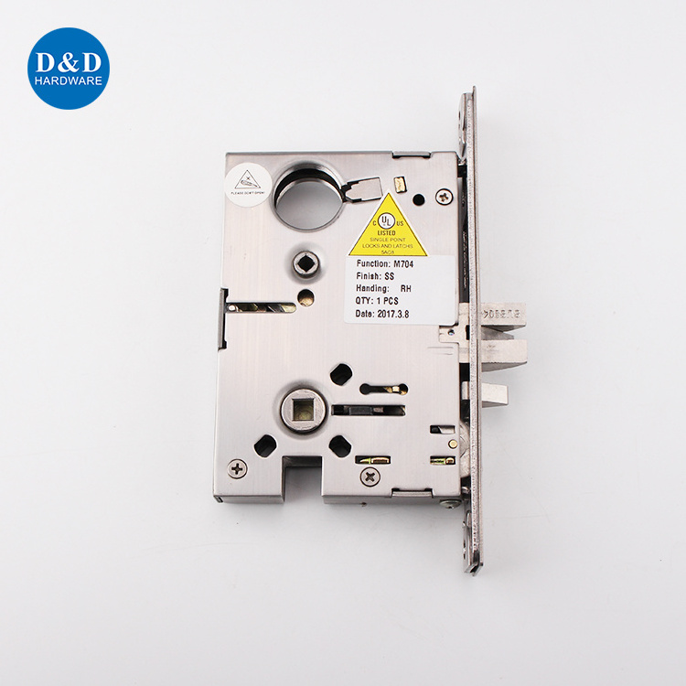 High Security ANSI Grade 1 Casting SS304 Fire Rated Office Entry Mortice  Door Lockset