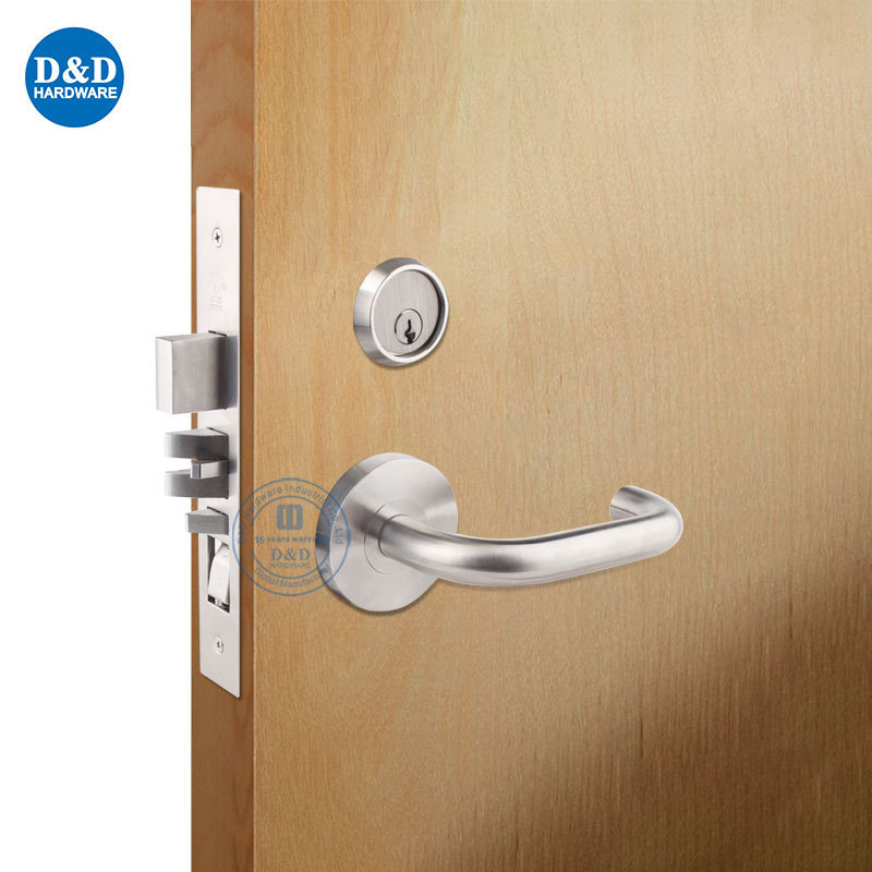 High Security ANSI Grade 1 Casting SS304 Fire Rated Office Entry Mortice  Door Lockset