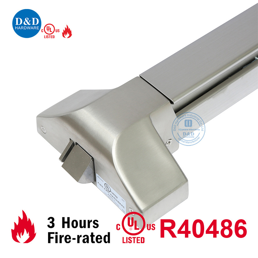 ANSI Grade 1 UL Fire Stainless Steel 304 Half Length Push Bar Panic Door Hardware Lock