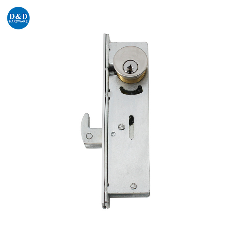 Hook Bolt Deadlock Kit Heavy Duty Commercial Door Lock with Mortise Key Cylinder for Aluminum Door