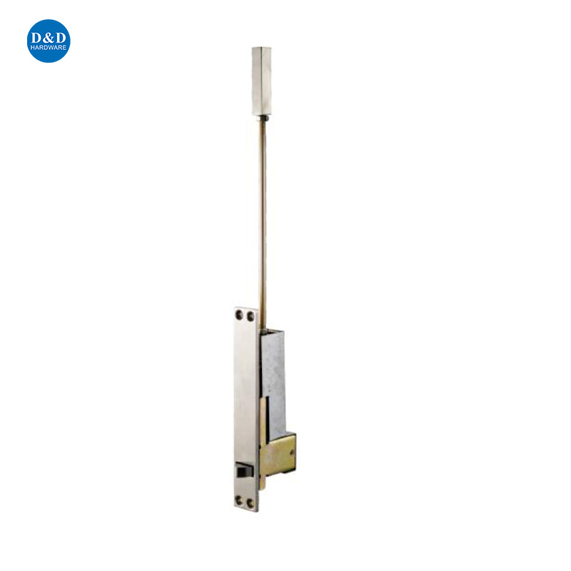 Vertical Adjustment Standard Rod Stainless Steel Metal Door Fully Automatic Flush Bolt