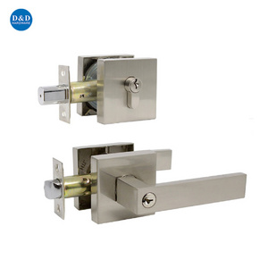 Keyed Entry Door Levers and Single Cylinder Deadbolts Combo Pack Keyed Alike Door Lockset