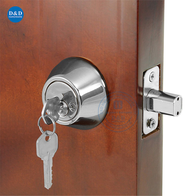 Stainless Steel Adjustable Door Lockset ANSI Grade 2 Single Cylinder Heavy Duty Deadbolt