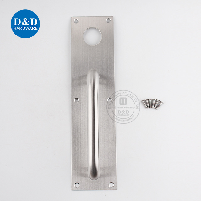 Stainless Steel Panic Door Cylinder Pull Handle Night Latch Plate for Panic Exit Device