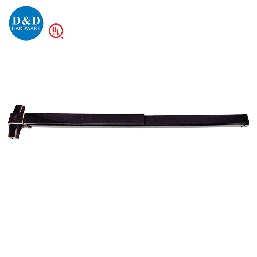 Black Vertical Push Bar Door Lock Hardware UL ORB Dogging Emergency Panic Bar Exit Device