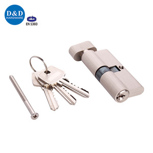 Thumb Turn Euro Cylinder Lock - Euro Door Barrel Lock with 3 Keys - Anti-Bump Anti-Drill Anti-Pick Door Lock with keys