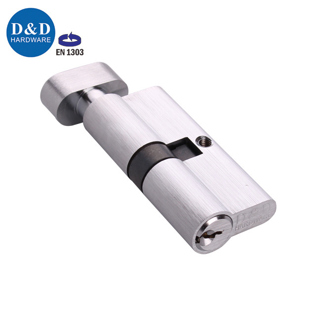 Satin Chrome Plated BS EN1303 Certification Brass Thumbturn Door Cylinder with Key