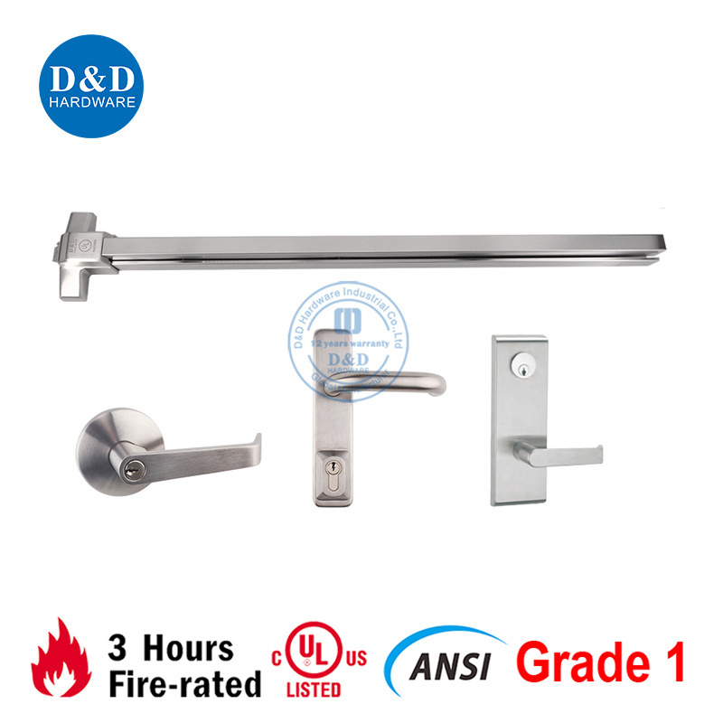 304 Stainless Steel Commercial Door Security Fire Panic Bar with UL ANSI Certification