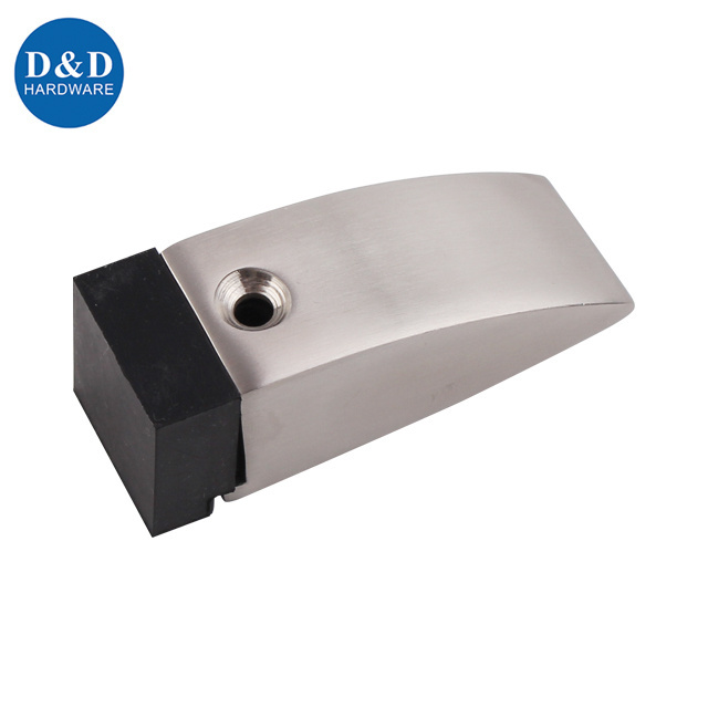 Floor Mounted Stainless Steel Unique Door Stop Silicone Rubber Cabinet Front Door Stopper