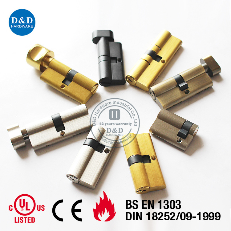 Thumb Turn Euro Cylinder Lock - Euro Door Barrel Lock with 3 Keys - Anti-Bump Anti-Drill Anti-Pick Door Lock with keys