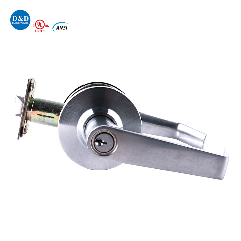 ANSI Grade 2 High Security Fire Rated UL SS304 Zinc Exterior Handle Cylinder Door Lockset