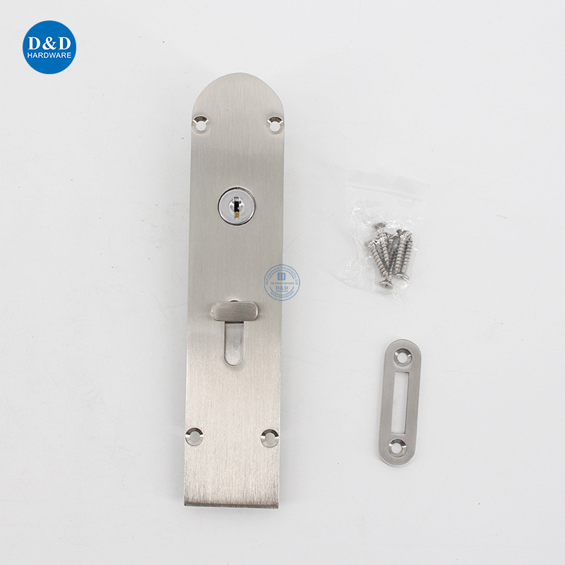 Safety Surface Mount Brass Barrel Tower Nickle Plated Bolt Door Bolt with Lock and Keys