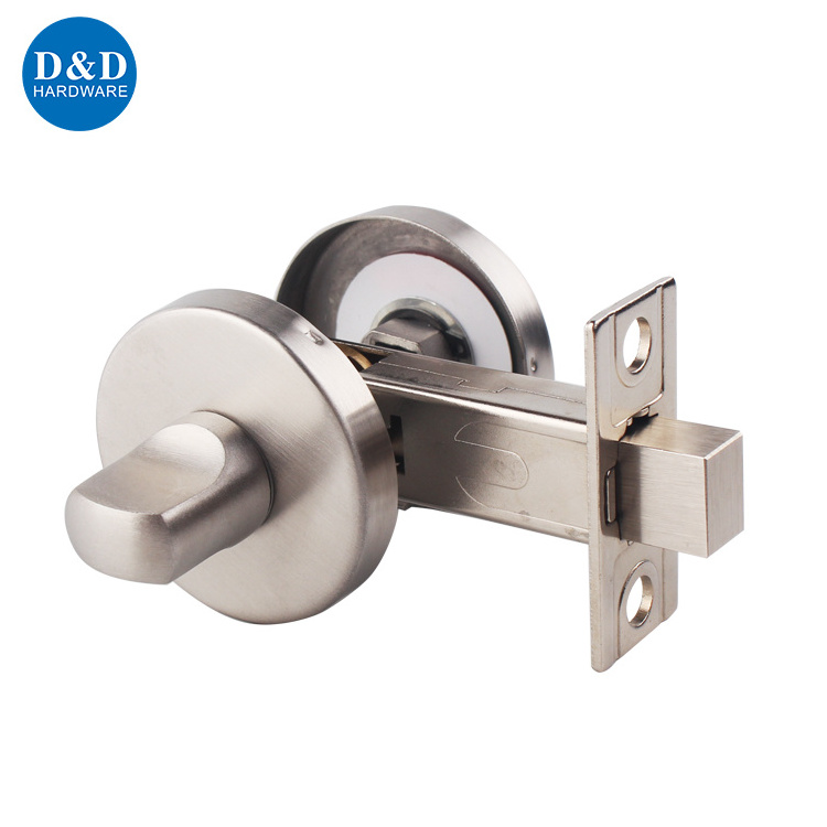 Solid BrassHotel Bathroom Entry Door  Latch Lock Deadbolt Lock Cylinder for Toilet Washroom