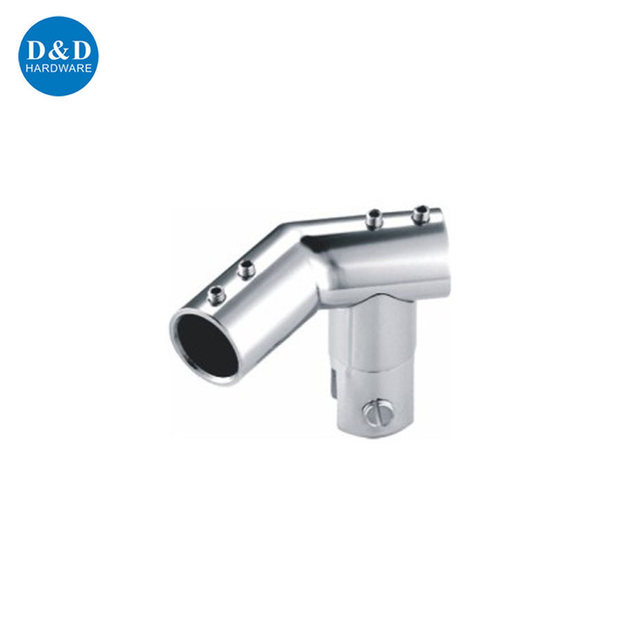 Metal Rail Fittings Hanging Rail Round Support Bathroom Glass Door Bar Connectors