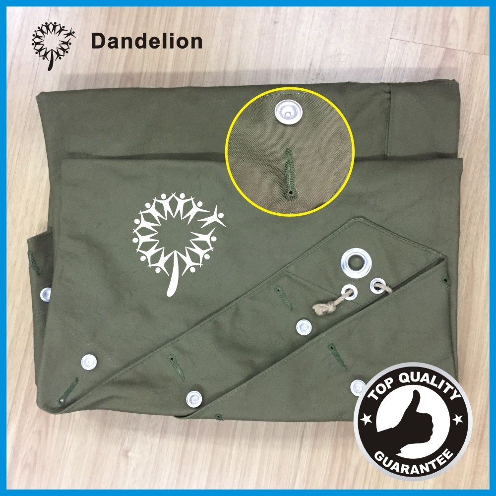 high quality fire-retardant hemp waterproof button canvas tarp