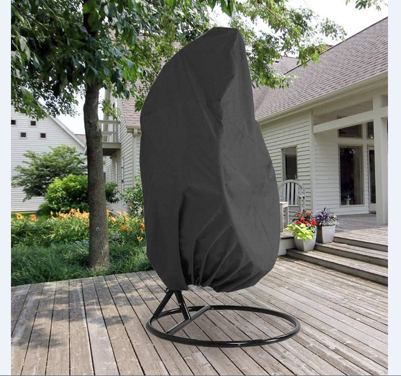 Oxford cloth outdoor swing cover courtyard waterproof eggshell hanging chair cover zipper design egg hanging chair cover