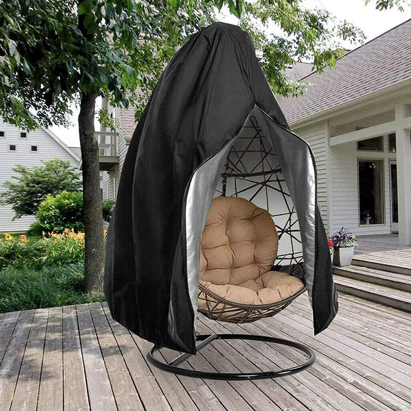 Oxford cloth outdoor swing cover courtyard waterproof eggshell hanging chair cover zipper design egg hanging chair cover