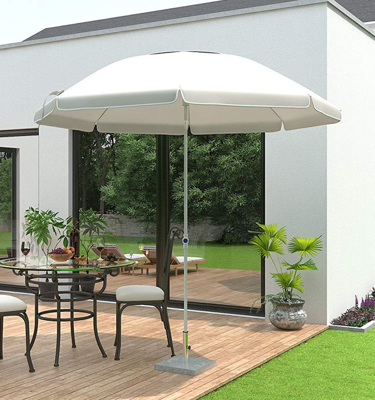 Heavy Duty Sun Protect Outdoor Custom Portable Parasol Shade Beach Umbrella for Grass Lawn Balcony Picnic