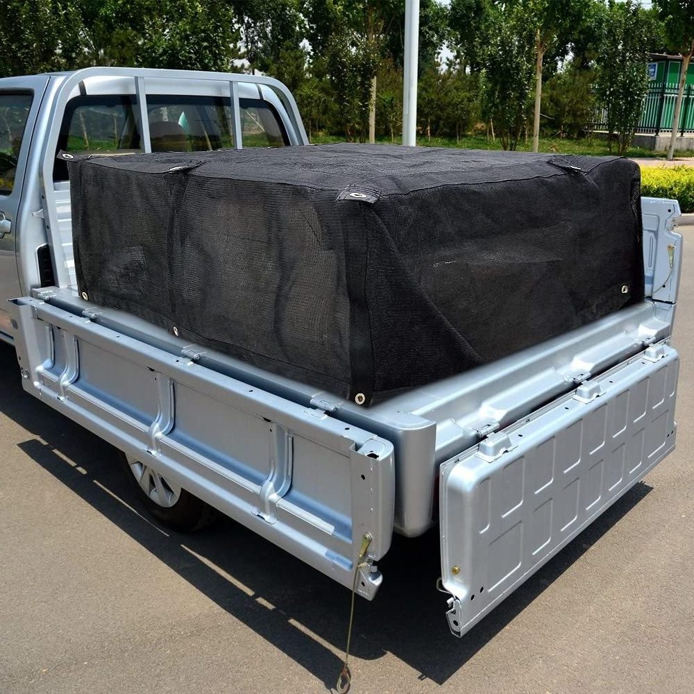 Dandelion Truck Bed Cargo Net Organizer 6.75'x 8' , Heavy Duty Tarpaulin, Adjustable & Rip Proof Mesh with Grommet