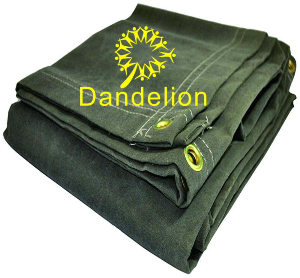 high quality fire-retardant hemp waterproof button canvas tarp