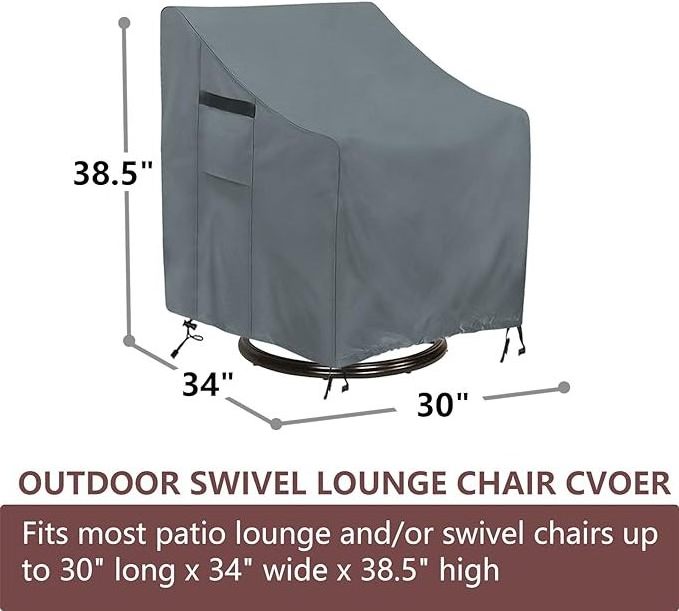 Waterproof Heavy Duty Patio Chair Covers Outdoor Swivel Lounge Chair Cover