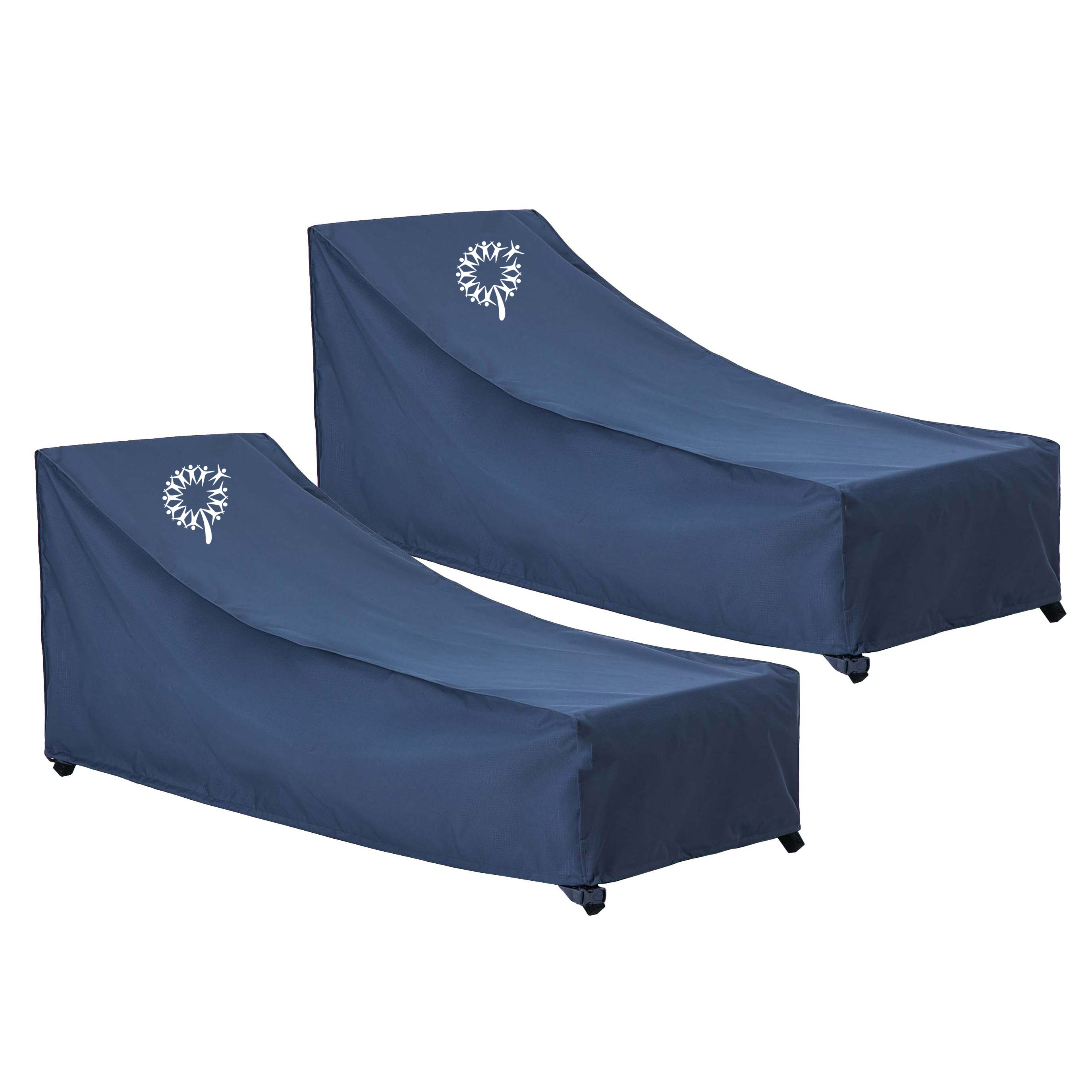 Outdoors Waterproof UV Resistant Heavy Duty Patio Chaise Lounge Chair Cover, 2 Pack, 84