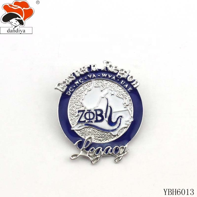 Custom Logo pin brooch Pearl brooch on rhinestone Greek Sorority &Fraternity  ALPHA DELTA customized Logo Brooch