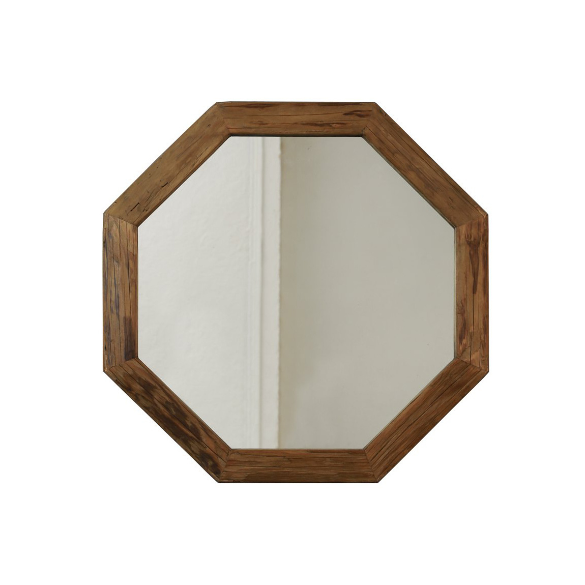 Wall mirror decorative small make up mirror rustic wall deco solid wood frame