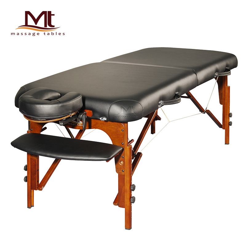 Mt Luban Vitae Factory Low Price High Quality Professional Portable Adjust Folding Wooden Facial Bed Tattoo Table Massage Table