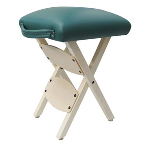 MS03 portable wooden stool portable round stool wooden folding stool