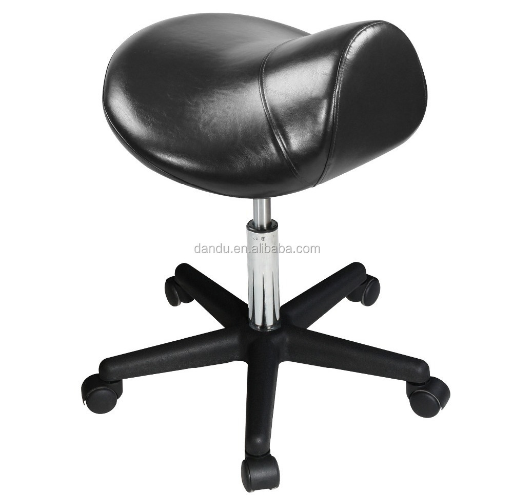 Master Massage Factory Price Hydraulic Height Adjust Swivel Stool Rolling Stool  Massage Stool with 360 Degree Rotation Wheels