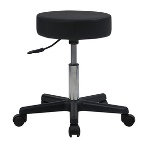 MS-800 Cambodia Factory Custom Black 360 Degree Rotation Portable Round Seat Nylon Base Rolling Stool Swivel Stool Massage Stool