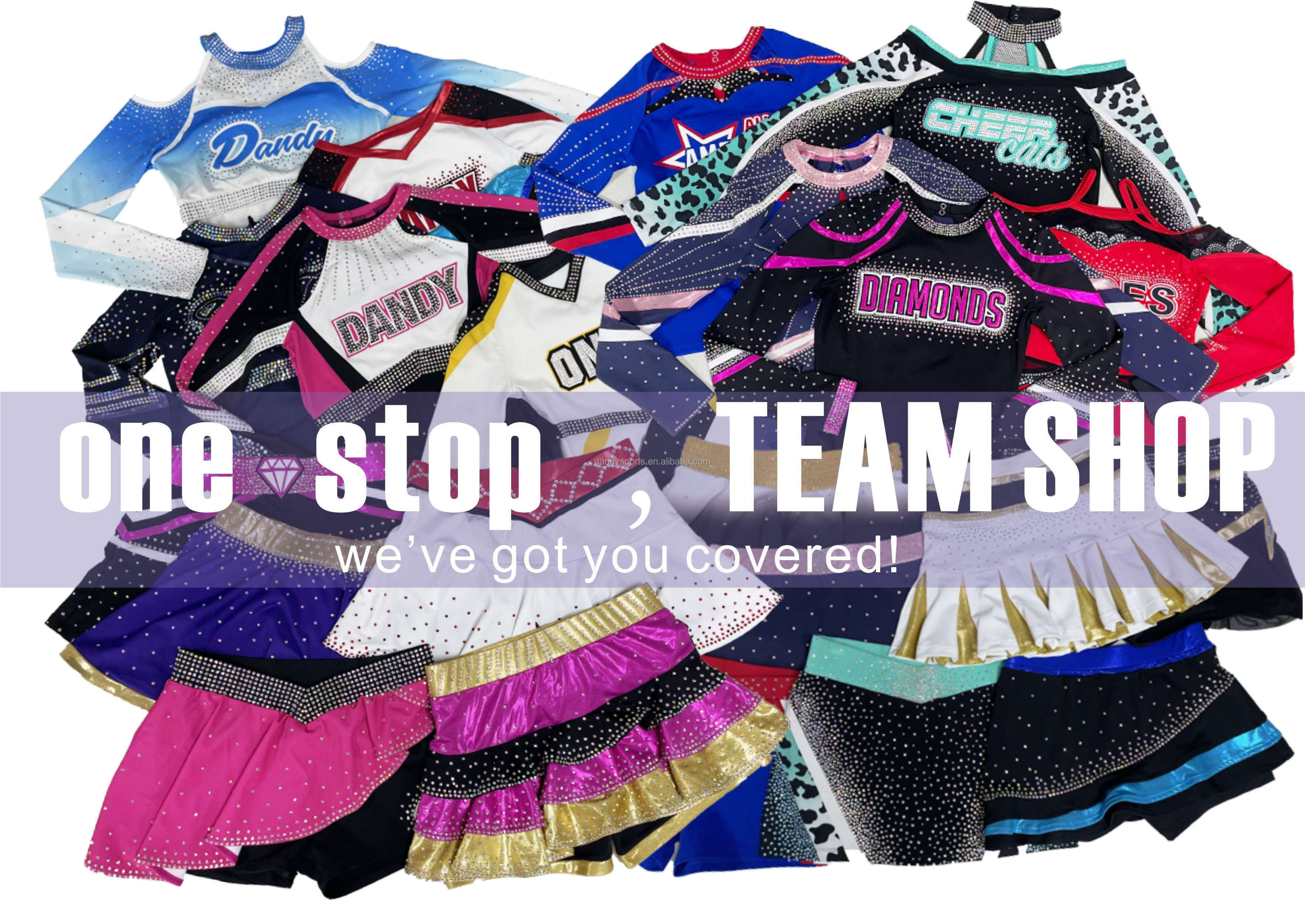 Hot spandex custom design your own uniform cheerleading red and black cheerleading uniforms wholesale