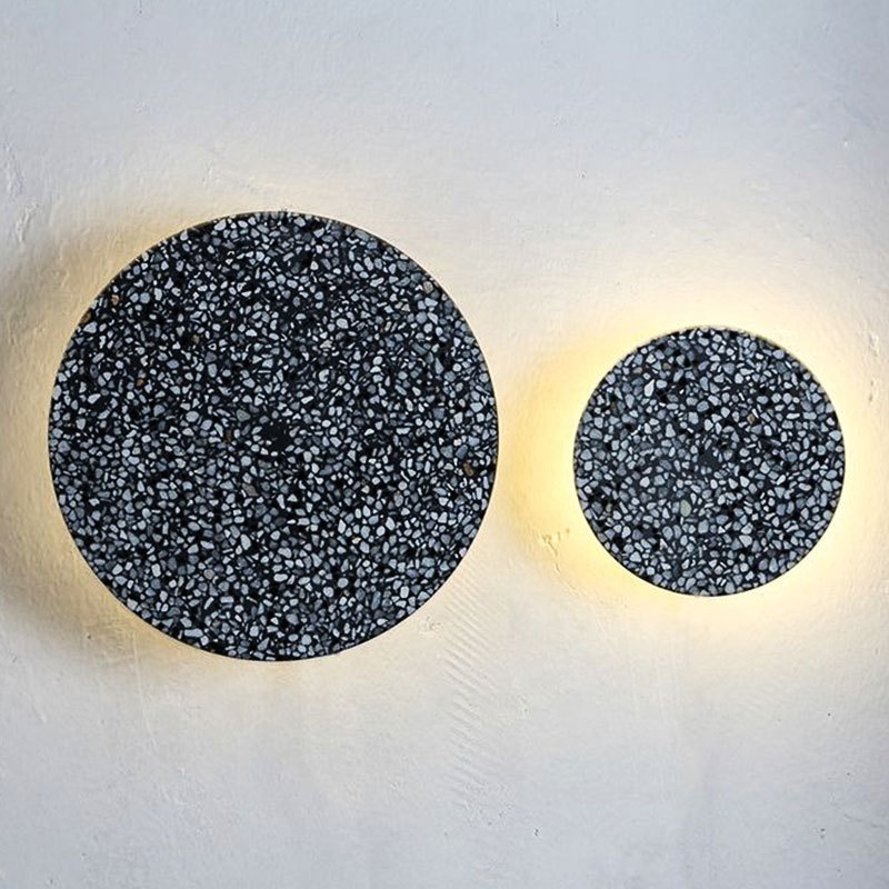 Modern Creative colorful cement pendant Lights indoor round moon Protection bedroom Led concrete Wall Lamps