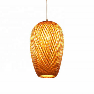 New Japanese lantern rattan ceiling lamp indoor E27 dinning room bamboo wicker pendant lighting