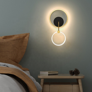 Decoration art bedside led wall lamp  indoor France step background bedroom wall lights for home